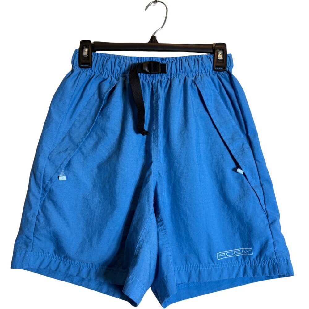 Vintage Nike ACG Utility Hiking Shorts Boys' Large 10-12 Blue Outdoor Activewear
